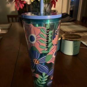 Starbucks tumbler new pretty floral design